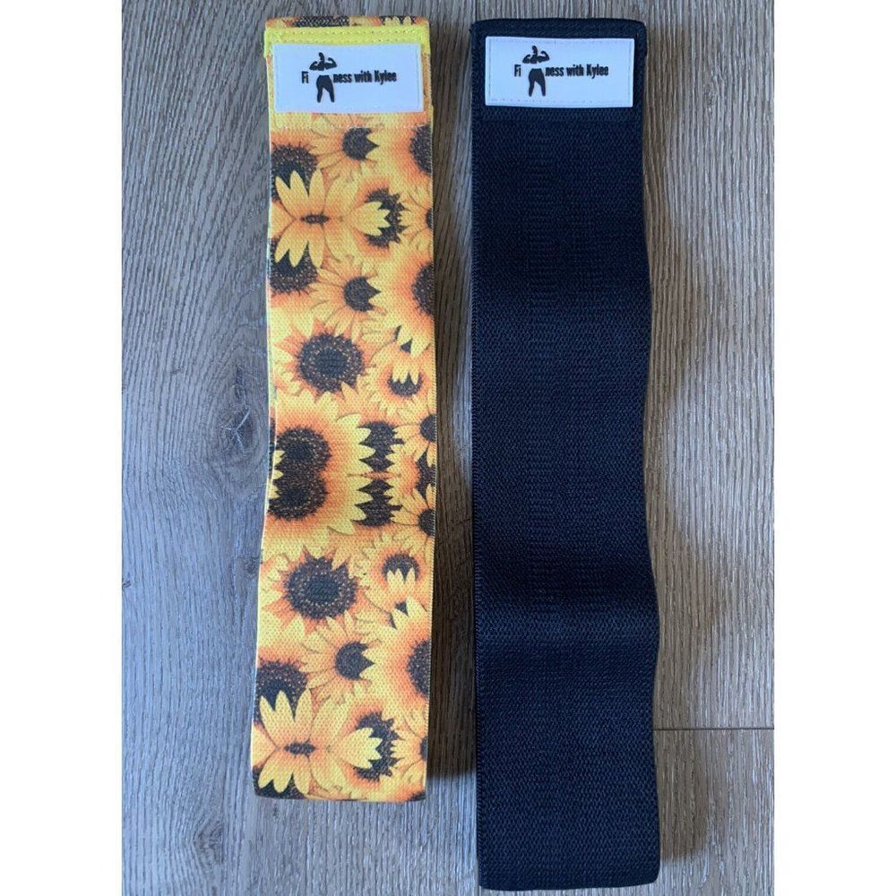 Fabric Cloth Resistance Booty Bands Loop Set of 2 Exercise Workout Gym Fitness